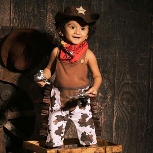 Baby Boy Girl Cowboy Cowgirl Outfit Halloween Costume First Birthday Outfit NWT